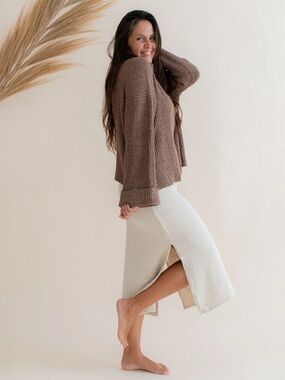 Indigo Luna Winterfall Skirt in Cloud Cream Size XS/S